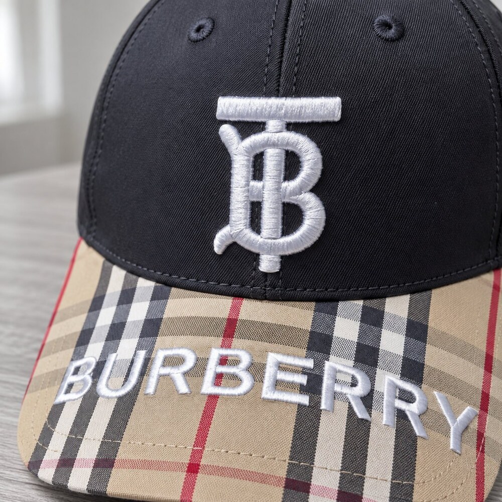 Burberry TB Monogram Check Cap - Picture 5 of 6